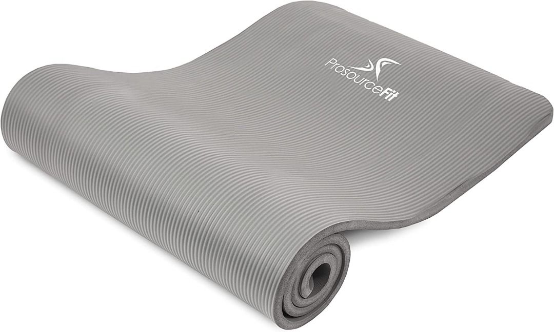 ProsourceFit Extra Thick Yoga and Pilates Mat High Density Exercise Mat with Comfort Foam and Carrying Strap Pink Sports Equipment Exercise Fitness Exercise Mats on Carousell