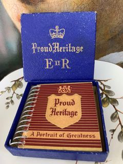 PROUD HERITAGE ‘A PORTRAIT OF GREATNESS’ 50 PORTRAITS IN MINIATURE BOXED BOOK - RARE