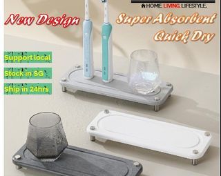 Quick Dry Absorbent Diatomite Mat Diatomite Pad for Dishes Toothbrush Dish Drying Dish Draining Ma STR2001