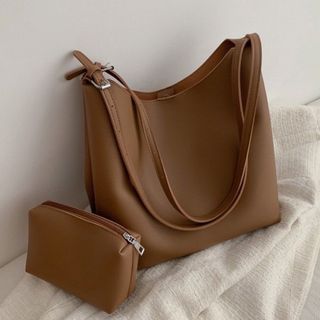 Ready Stock _Hiba Tote Bag Handbag 2in1 Casual Handbag Beg Tangan Wanita Murah Women Handbag Besar Tote Beg Woman Shoulder Bag