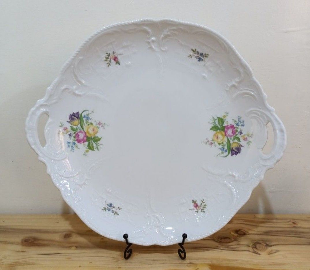 Rosenthal Germany (Category: Dinnerware & Cutlery) located in San Jose del Monte. Submitted by eivon29 (Listing ID 1221198478, Image 1). Description: ROSENTHAL Classic Rose Germany Cake Tray 2 handles 11 1/2" wide Excellent condition Sans Souci Ivory Vintage collection Luxury brand.