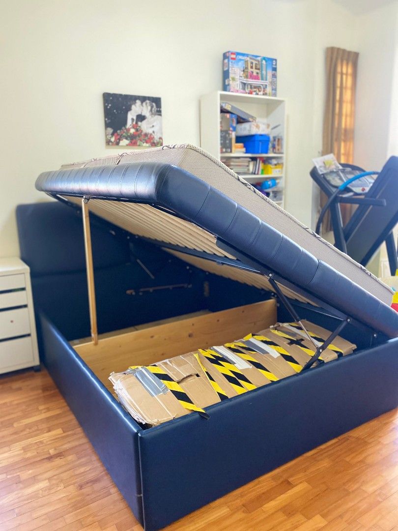 Seahorse Queen Size Storage bed and mattress, Furniture & Home Living