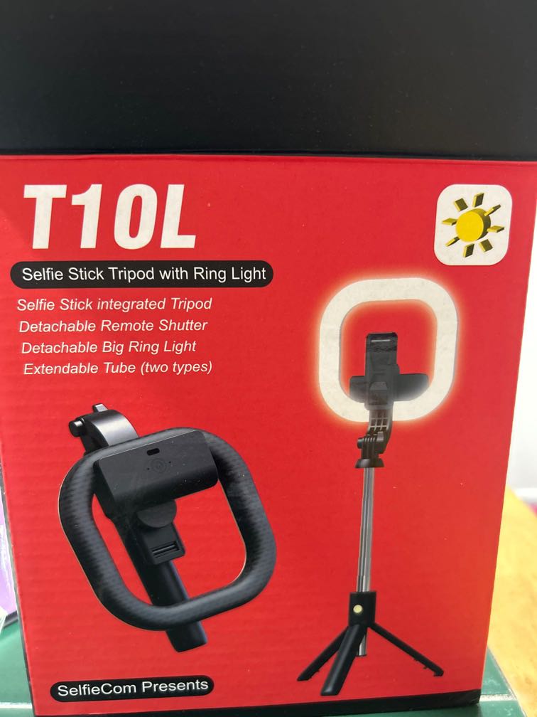 Selfie Stick with Ring Light, Photography, Photography Accessories