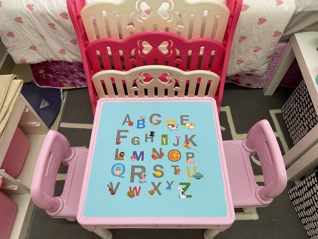 Set meja kerusi & rak buku, Babies & Kids, Baby Nursery & Kids