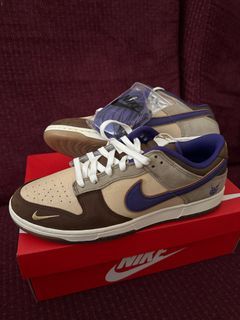 setsuburn dunks (us 10) /  NIKE DUNK LOW PRM / WHITE ONYX/ COURT PURPLE - KHAKI BLANCE ONYX / KAKI / VIOLET COURT