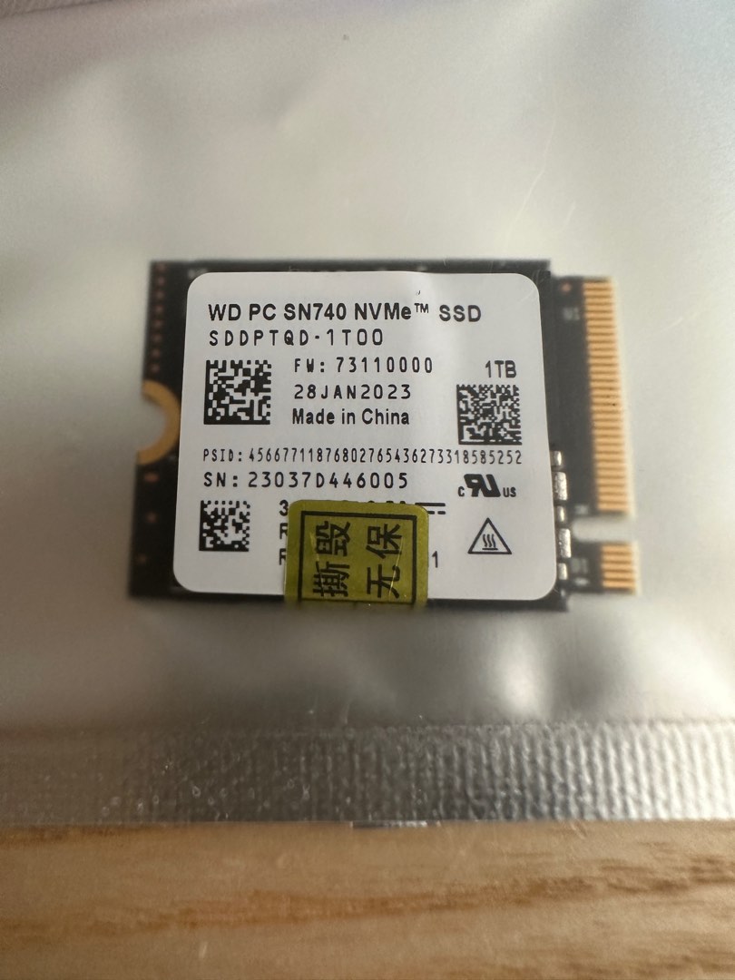可用於steam deck /Western Digital SN740 NVME M.2 2230 SSD 1TB 
