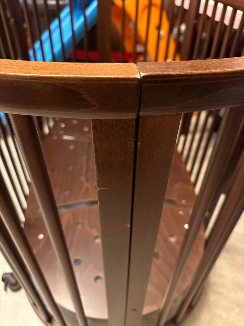 Stokke brown baby cot (update wheel is now replaced), Babies & Kids