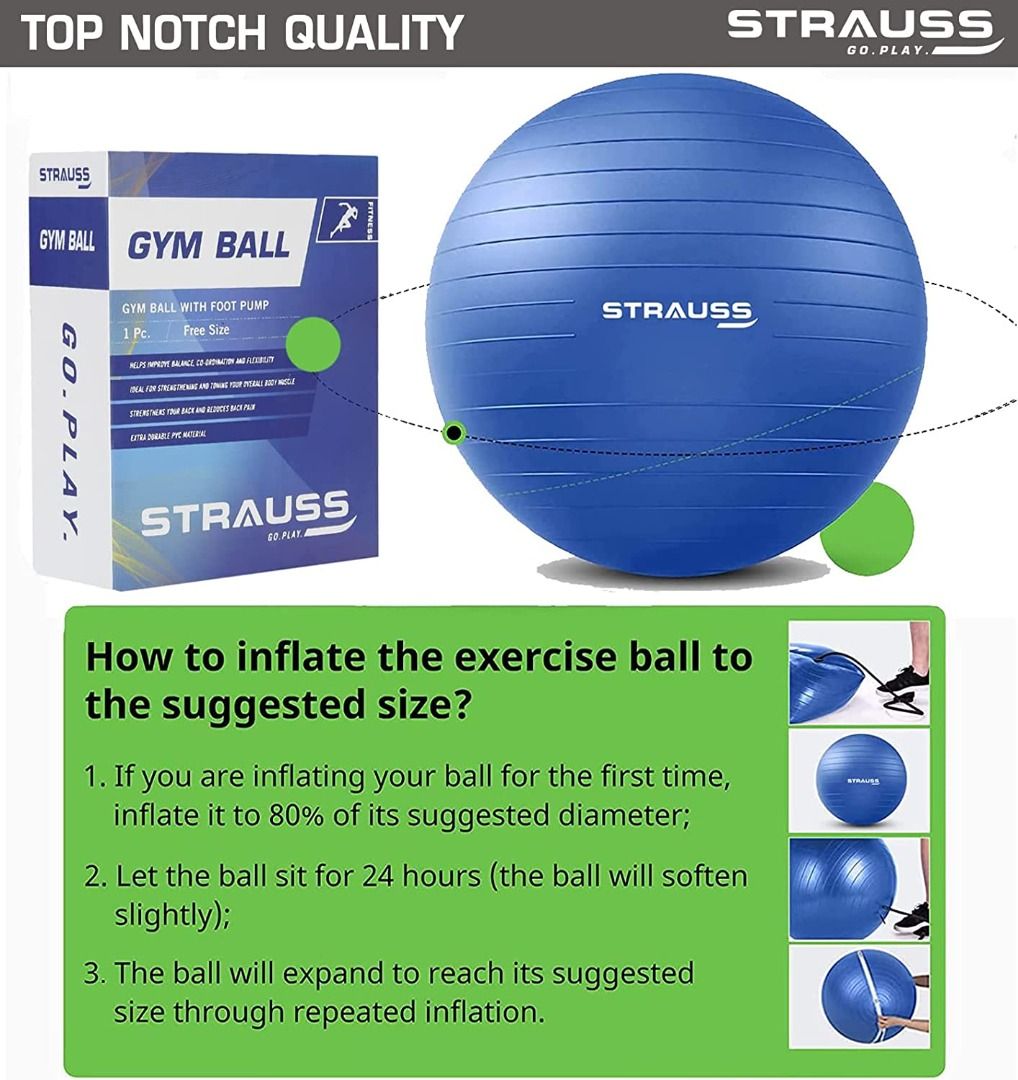 Strauss anti burst gym outlet ball