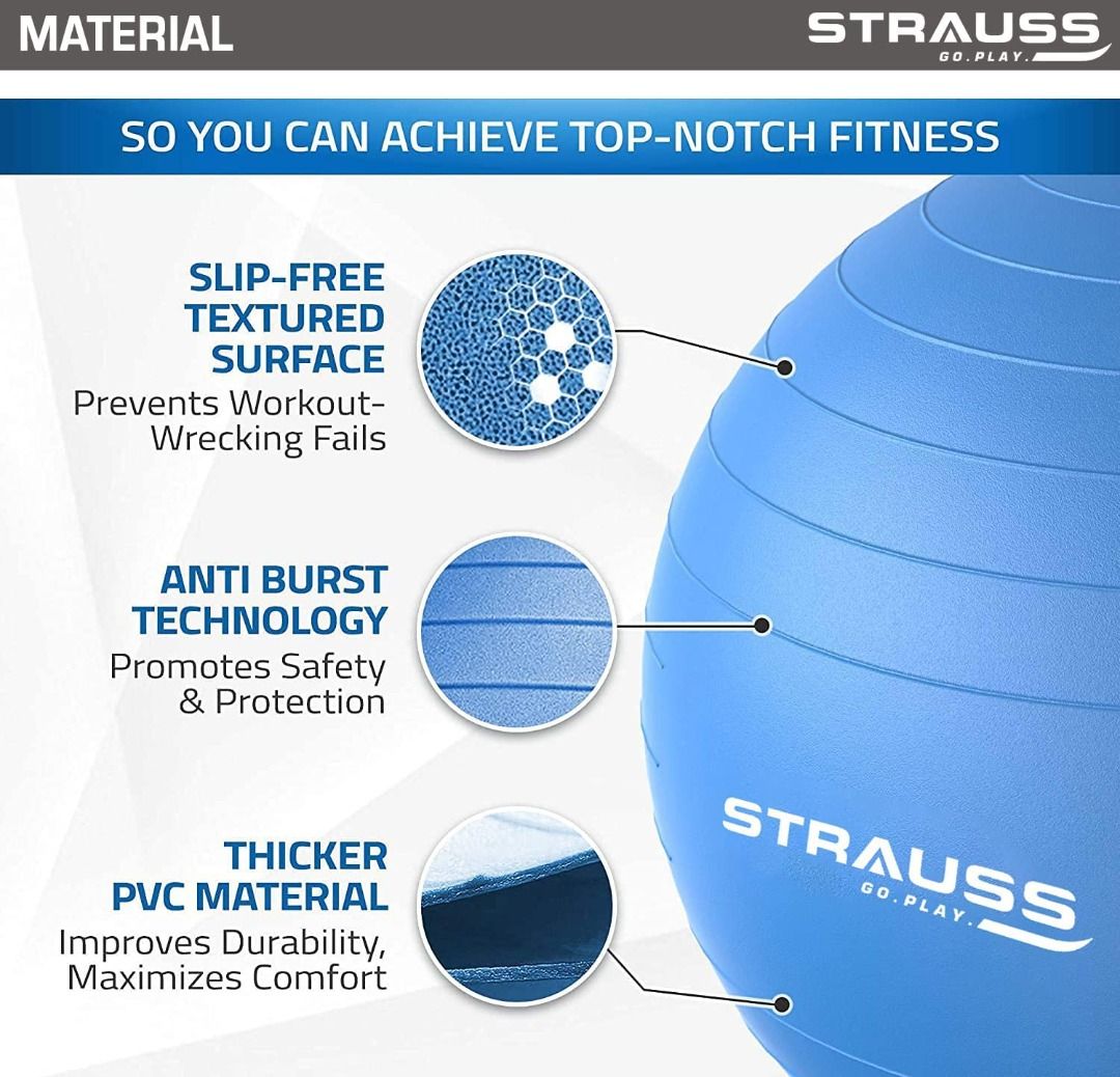 Strauss anti sales burst gym ball