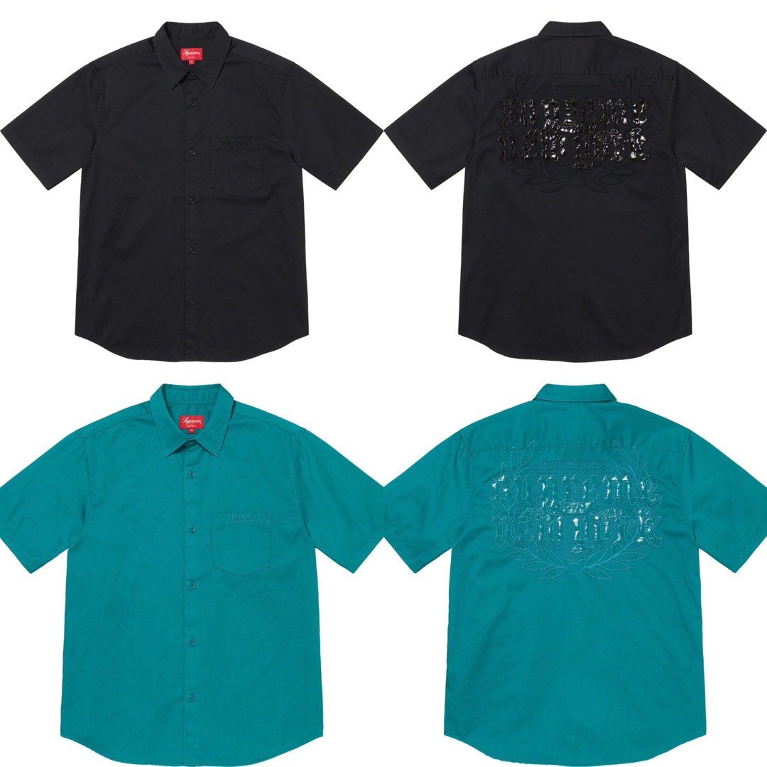 Supreme Croc Patch S/S Work Shirt BlackSupreme Croc Patch S/S Work Shirt  Black - OFour