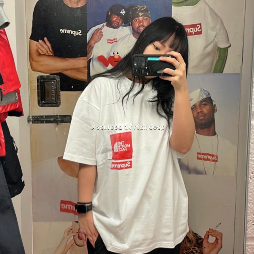 【S】Supreme/North Face Printed Pocket Tee