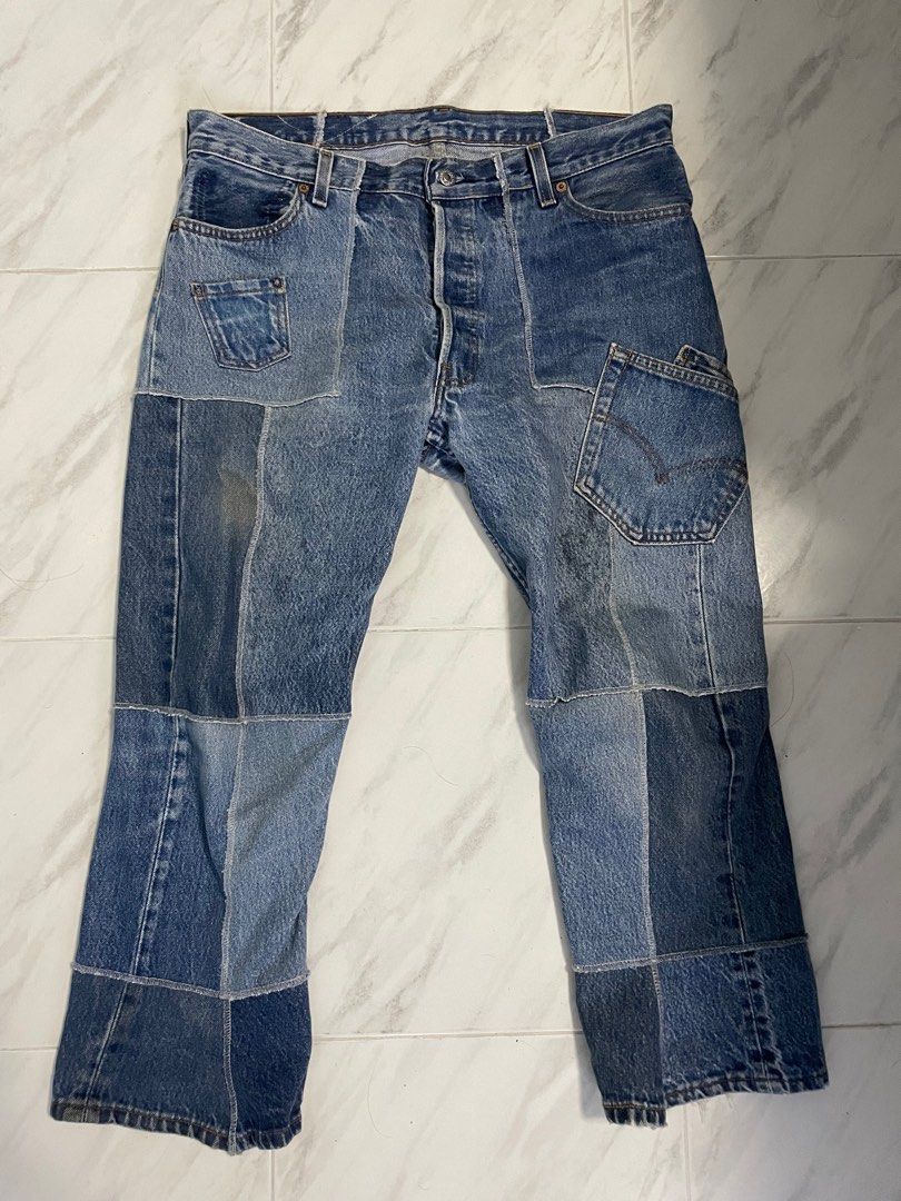 The Soloist patchwork jeans, Men's Fashion, Bottoms, Jeans on Carousell
