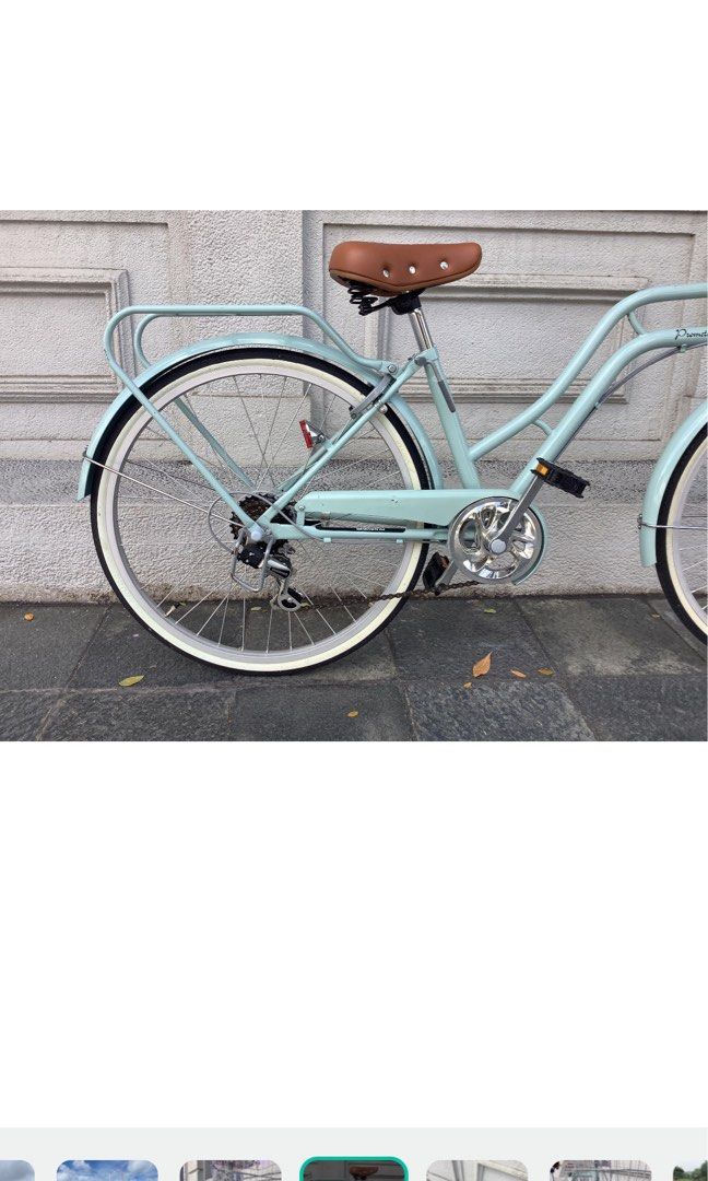 Tiffany blue city bicycle ladies with child seat, Sports Equipment