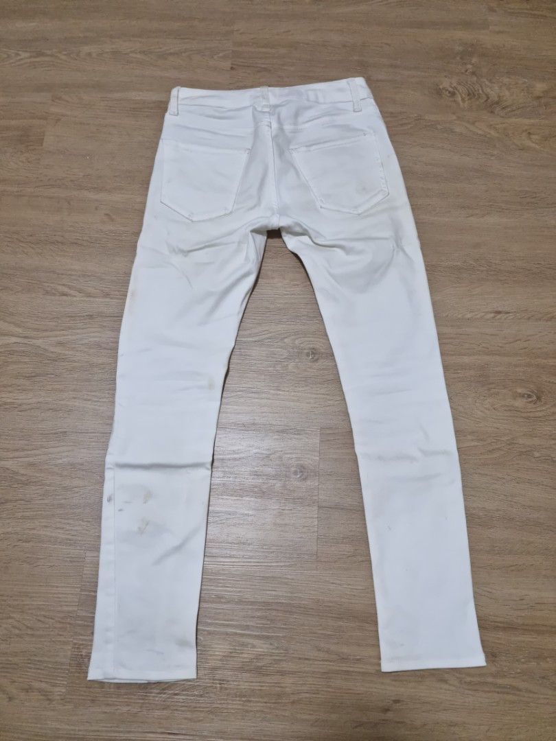topman white spray on skinny jeans
