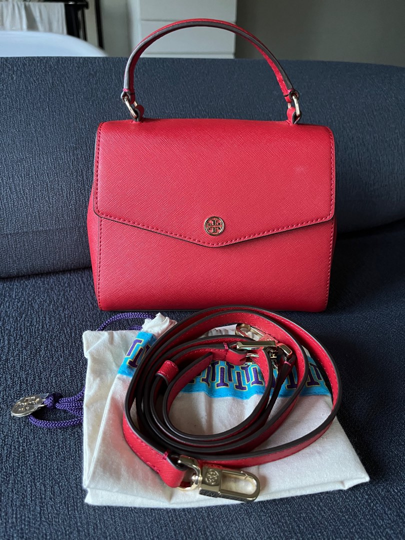 Tory Burch Emerson Small Top Handle Satchel (Bright Samba), Luxury, Bags &  Wallets on Carousell