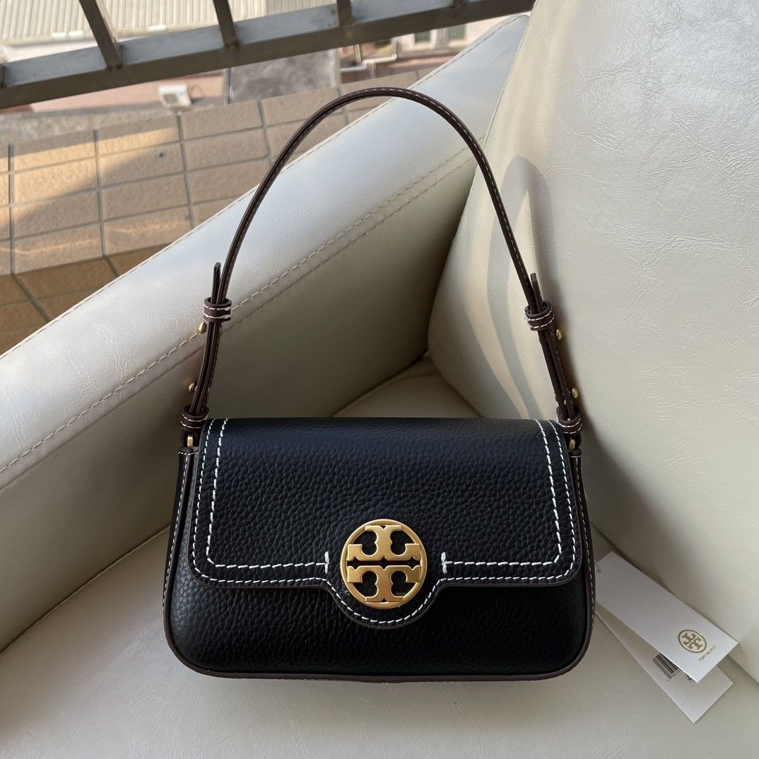 Black Eleanor small leather bag | Tory Burch | MATCHES UK