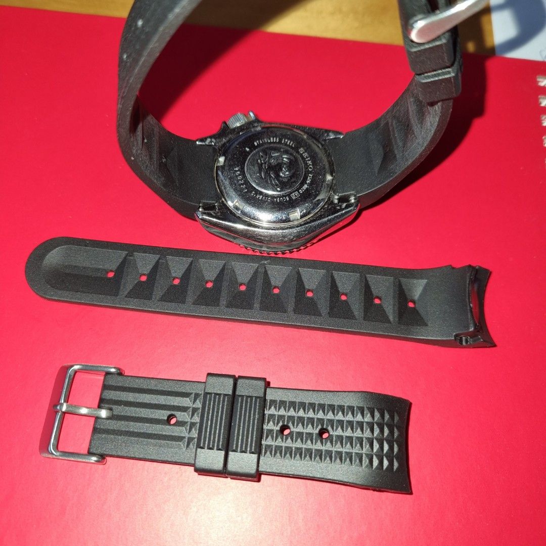 Uncle seiko curved waffle strap cheap