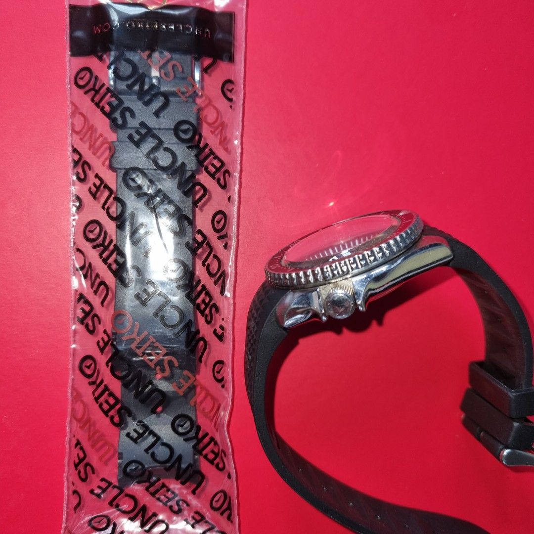 Uncle seiko sales curved waffle strap