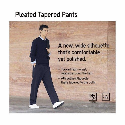 Uniqlo PLEATED TAPERED PANTS 