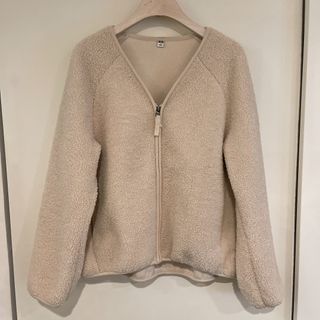 UNIQLO 毛絨刷毛V領開襟外套 / 泰迪熊外套