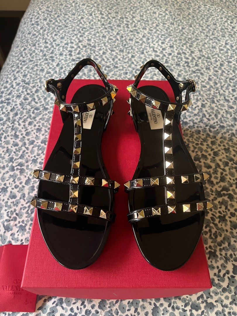 Red valentino jelly sandals hot sale