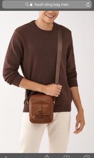 Vintage Fossil leather sling bag