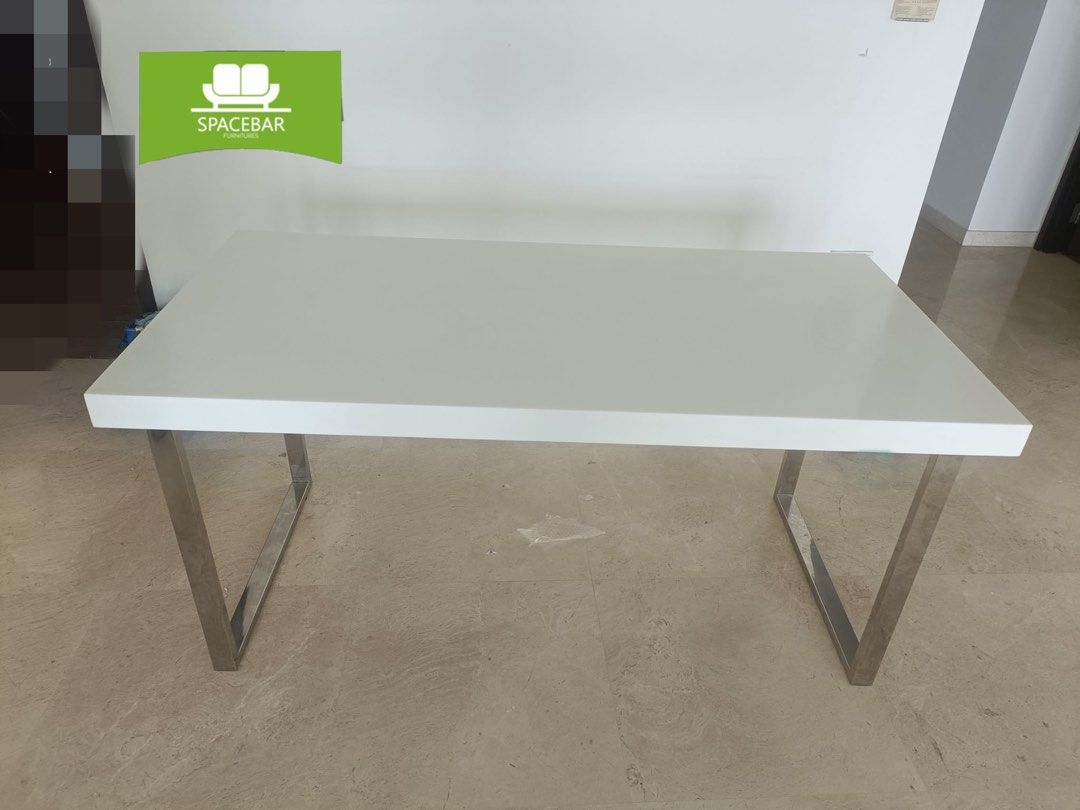 White Dining Table, Furniture & Home Living, Furniture, Tables & Sets