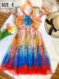 Women’s dress preloved rainbow color