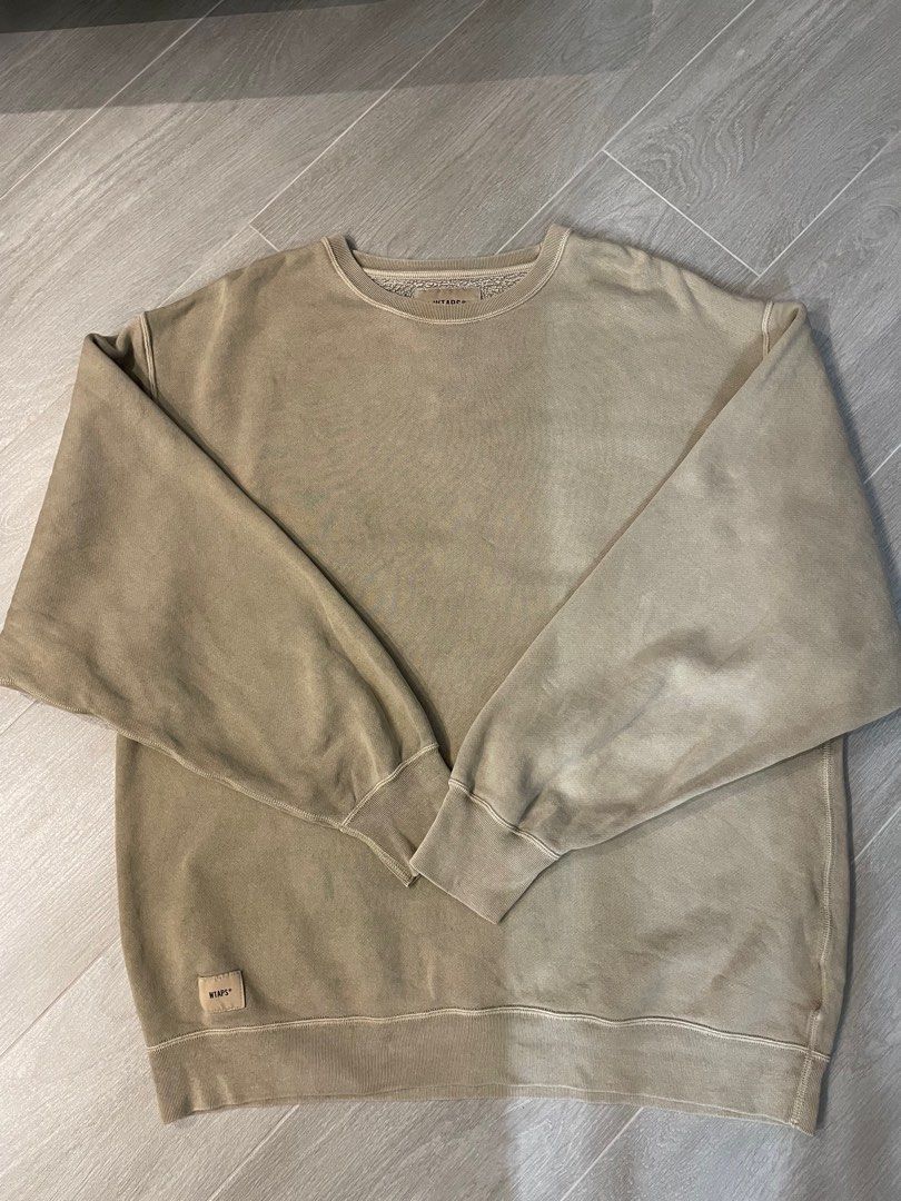 Wtaps BLANK 01 CREW NECK (Coyote Brown), 男裝, 上身及套裝, 衛衣