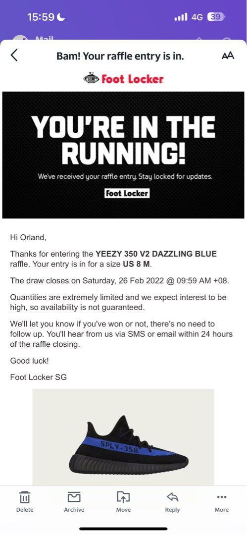 yeezy 350 dazzling blue foot locker
