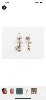 Zara earrings with flowers