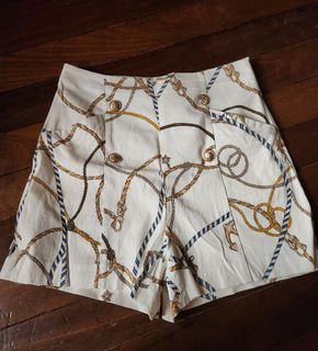 Zara High waisted Chain Rope Shorts