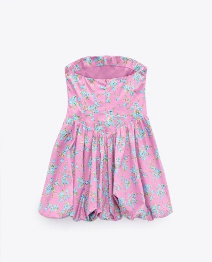 Zara ONHAND BrandNew Pink Floral Corset Like Playsuit Romper Dress EU LARGE  Only (No Other Sizes Avail), Women's Fashion, Dresses & Sets, Rompers on  Carousell