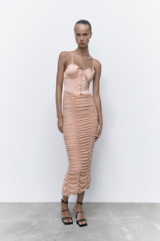 Zara tulle corset dress For rent Women s Fashion Dresses