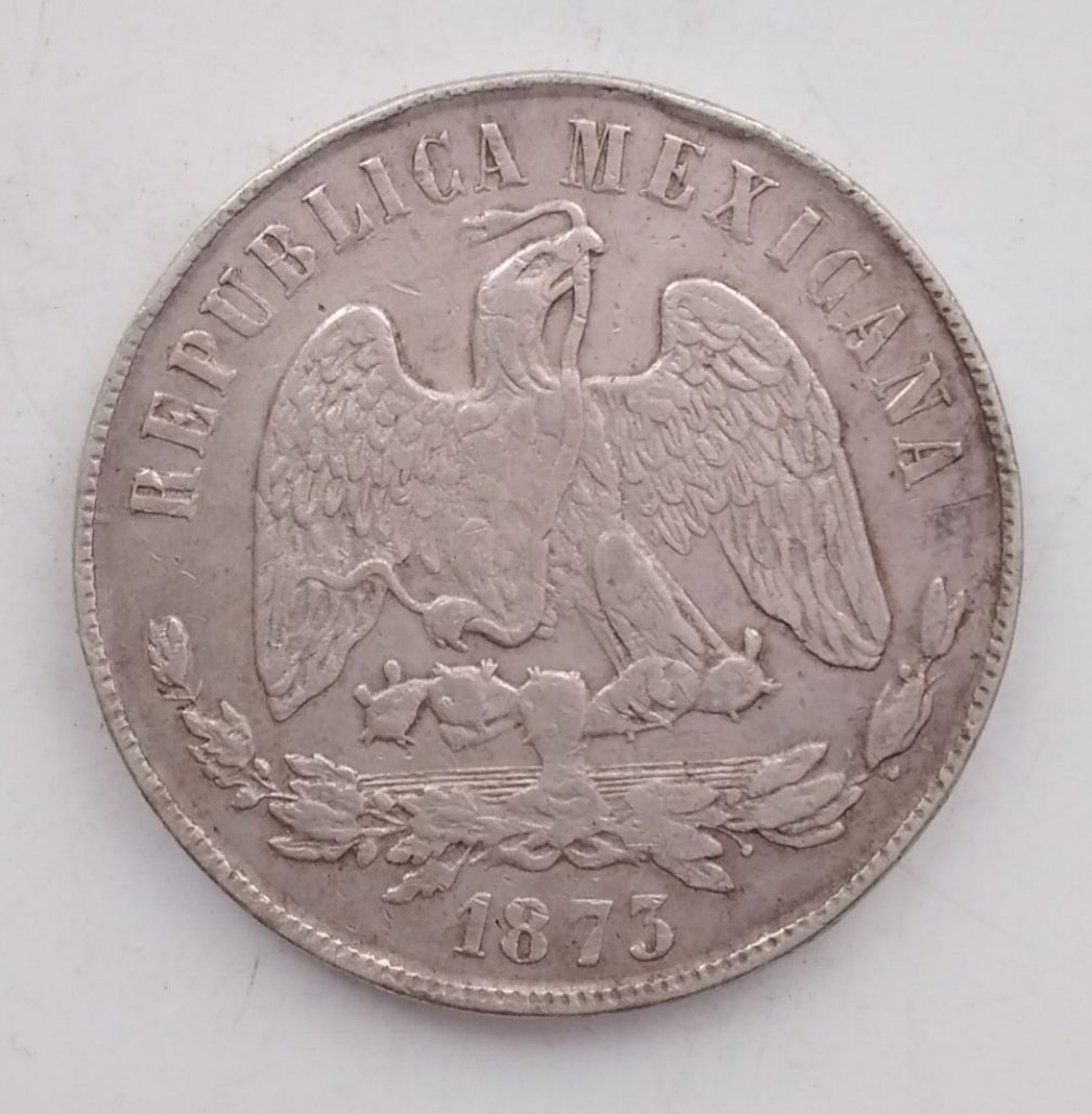 1873年墨西哥聯邦共和國1比索流通銀幣-聖路易斯波托西州鑄造, 興趣及遊戲, 收藏品及紀念品, 錢幣- Carousell