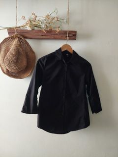 3/4 sleeves black polo