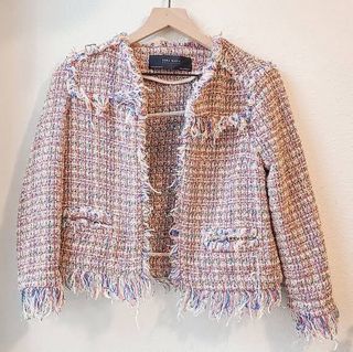 ❤️ 👚 Size S Zara Chanel-style Tweed Blazer Jacket