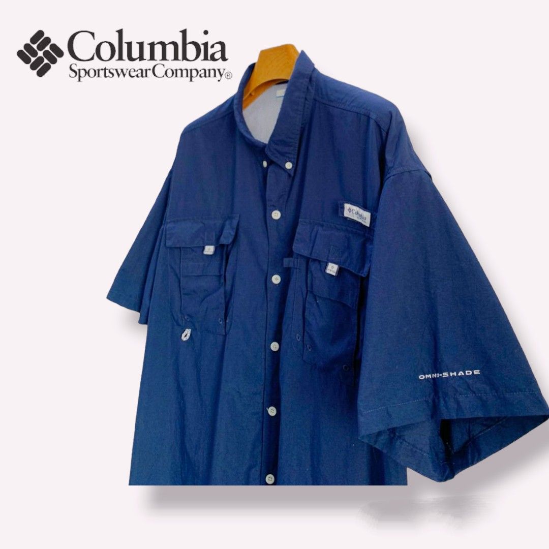 💯 Authentic Columbia Sportswear Men PFG Omni-Shade Short Sleeve Fishing  Gear Shirt. Size XXL