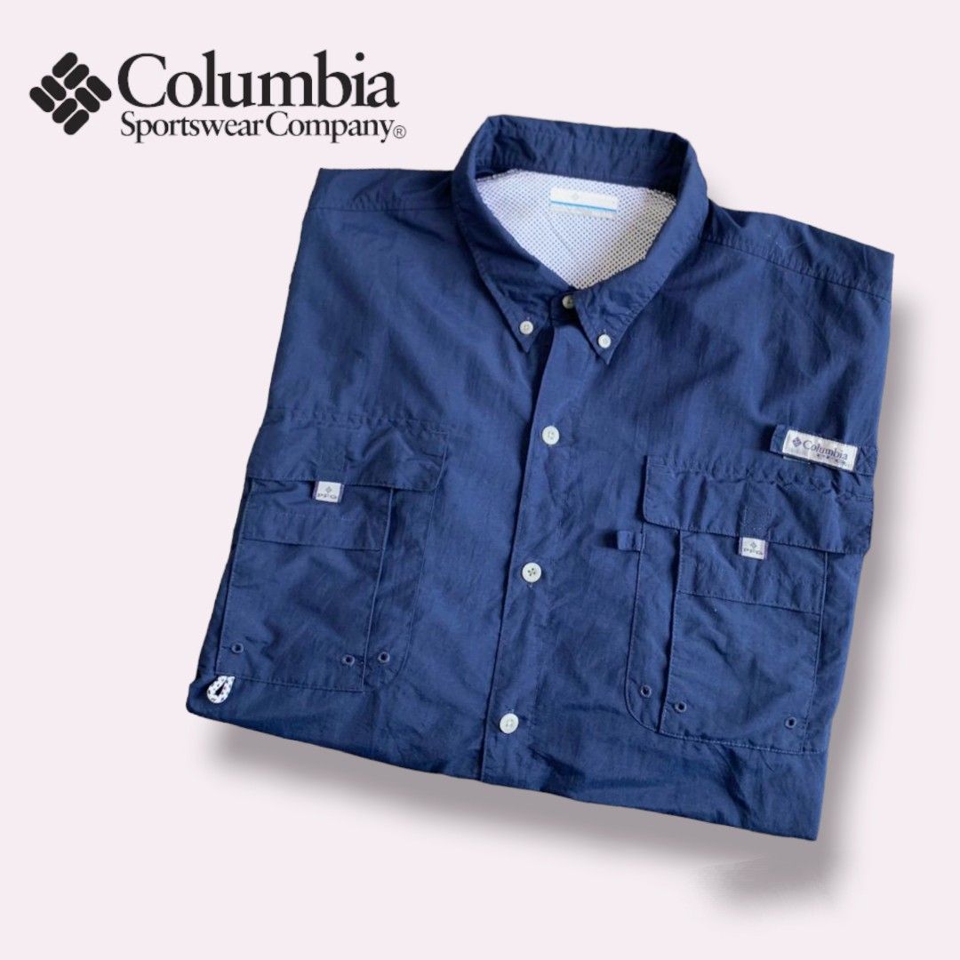 💯 Authentic Columbia Sportswear Men PFG Omni-Shade Short Sleeve