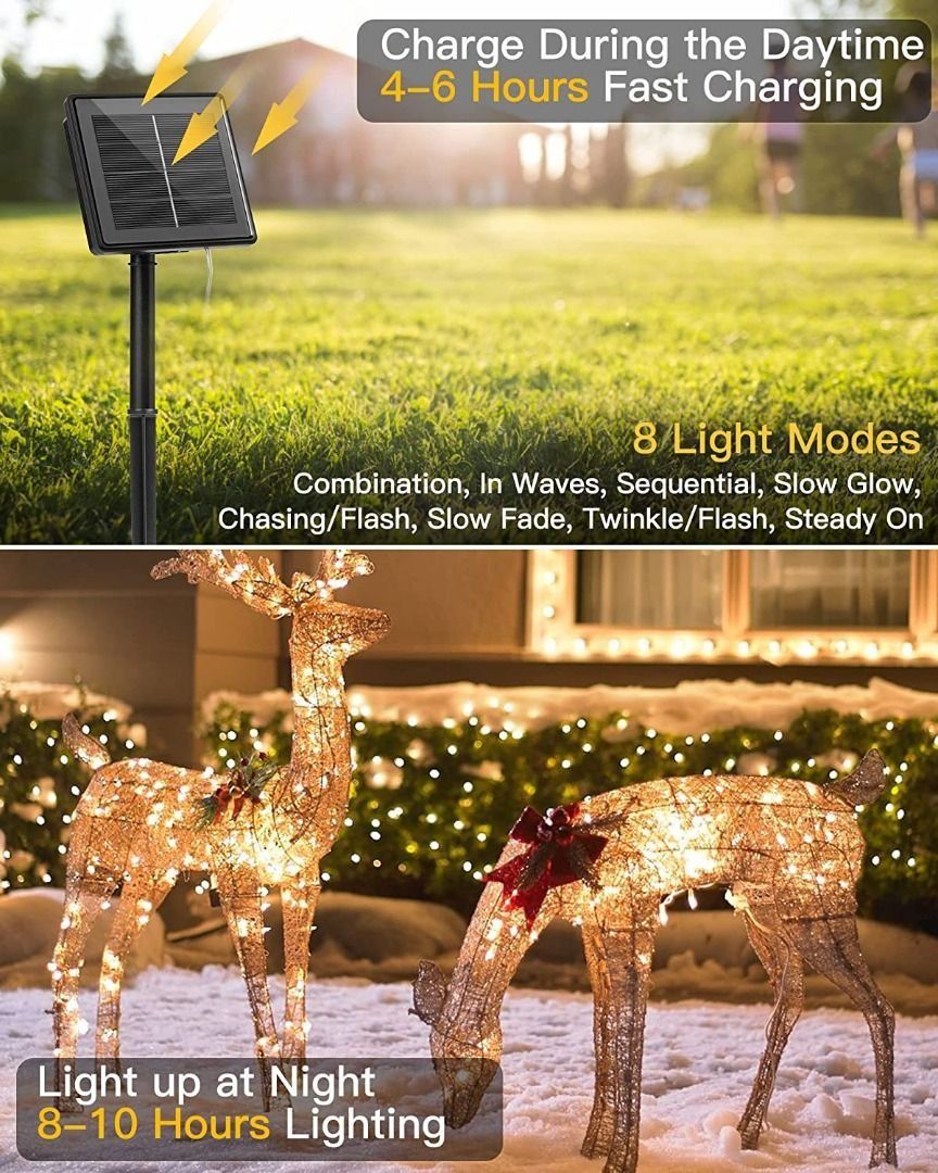 ???? DISCOUNTED ???? Brightown Outdoor Solar String Lights, Pack 33Feet 100  Led Solar Powered Fairy