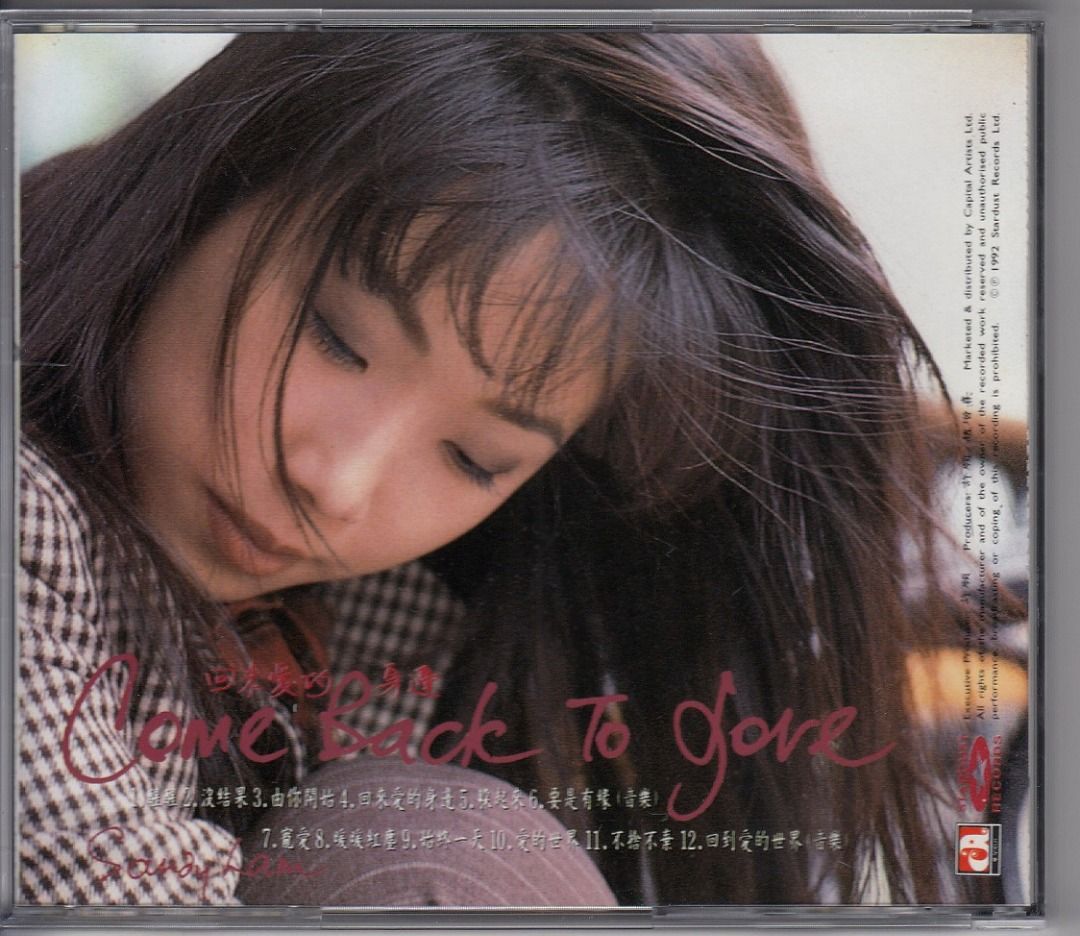 林忆莲Sandy Lam: <回来爱的身边> 1992 CD (星马版), Hobbies