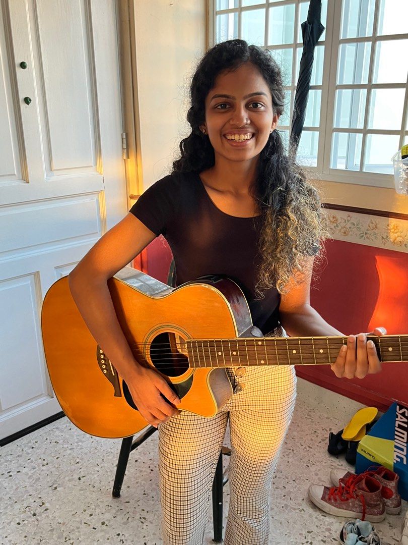 Acoustic guitar (can plug into amp to use as electric guitar), Hobbies