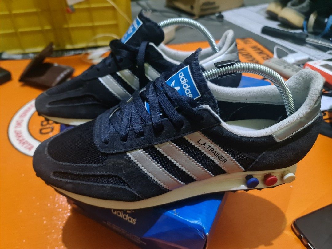 Adidas La Trainer OG Navy Fesyen Pria Sepatu Sneakers di Carousell