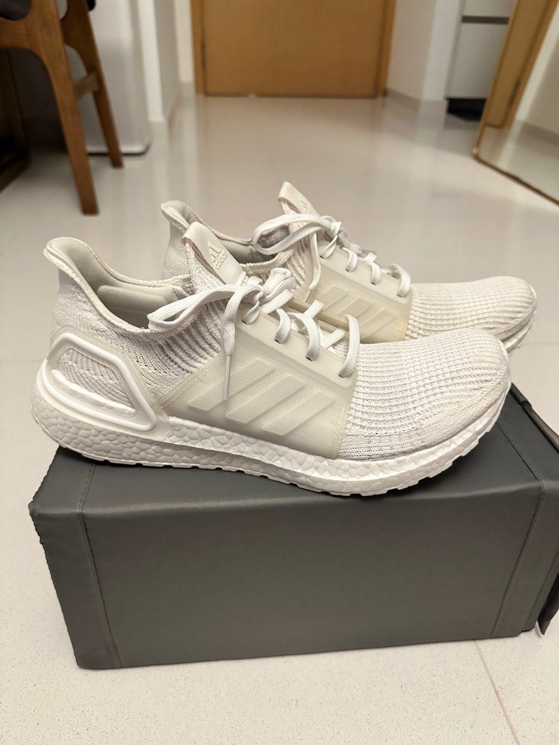 Adidas Ultraboost 19 (Men's) - Triple white, Men's Fashion, Footwear,  Sneakers on Carousell