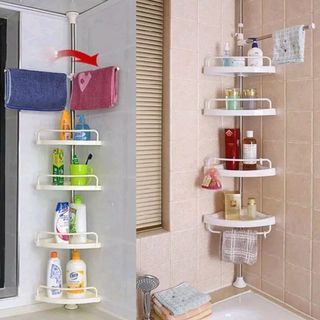￼Adjustable Bathroom Multi Corner Shelf Shower Organizer