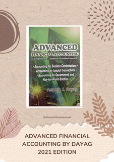 Advanced Financial Accounting 2021 ed