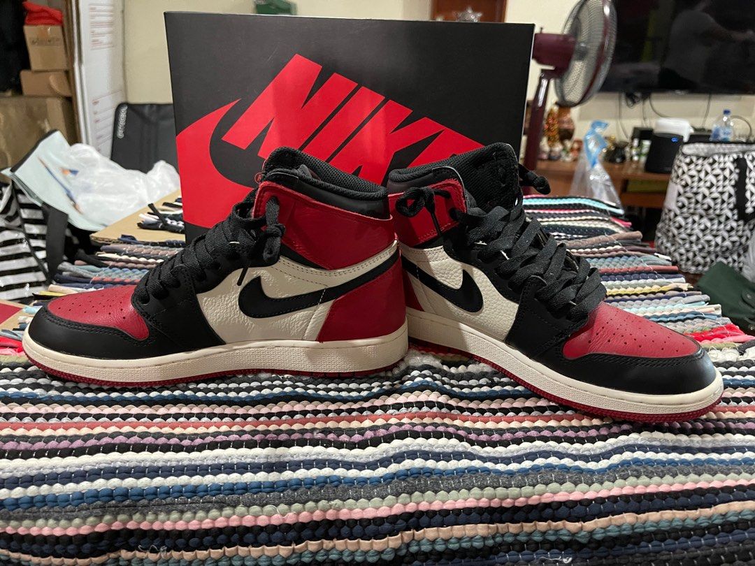 Jordan 1 bred toe retail hot sale