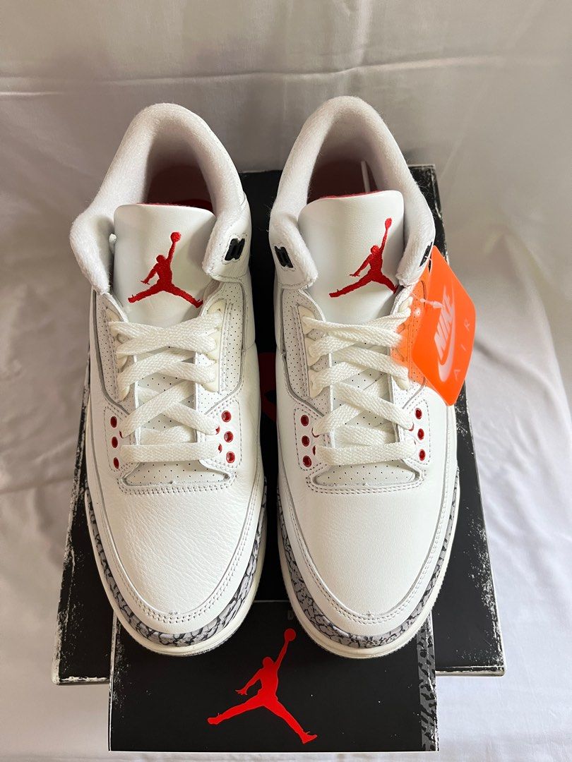 Air Jordan 3 White Cement Reimagined Men s Fashion Footwear