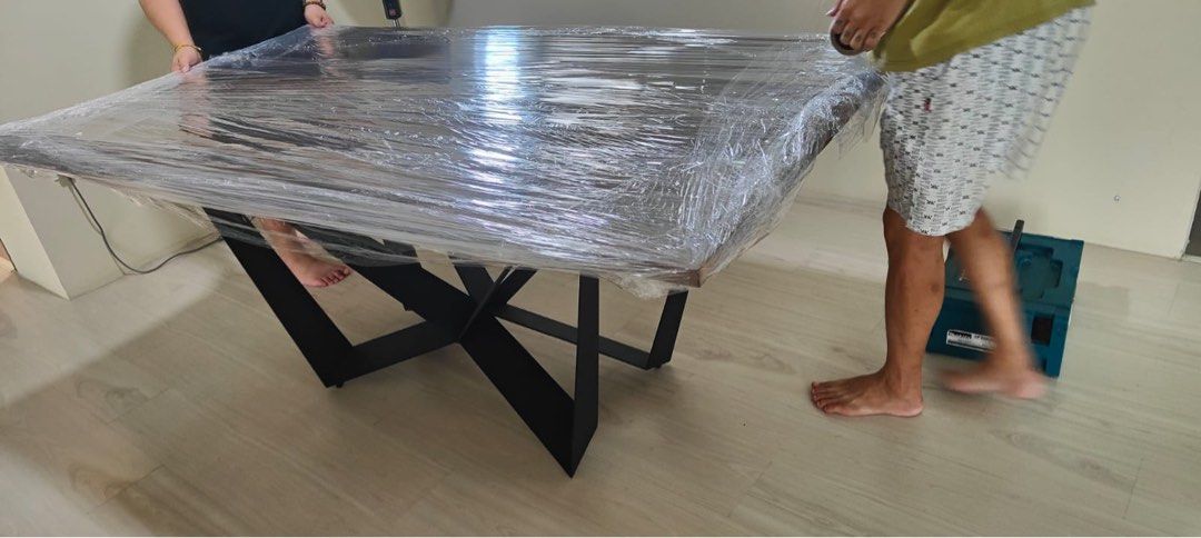 2.4M Solid Wood Dining Table/Oak wood Dining Table , Furniture & Home