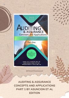 Auditing & Assurace Concepts and Applications 2021 ed Part 1
